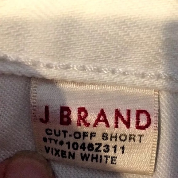 J Brand White Vixen Cut Off Distressed Shorts - Picture 8 of 8